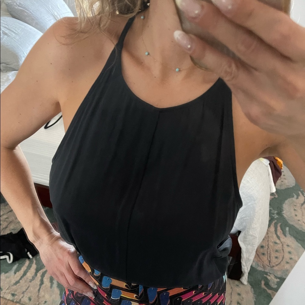 Urban Outfitters Blue Halter open back